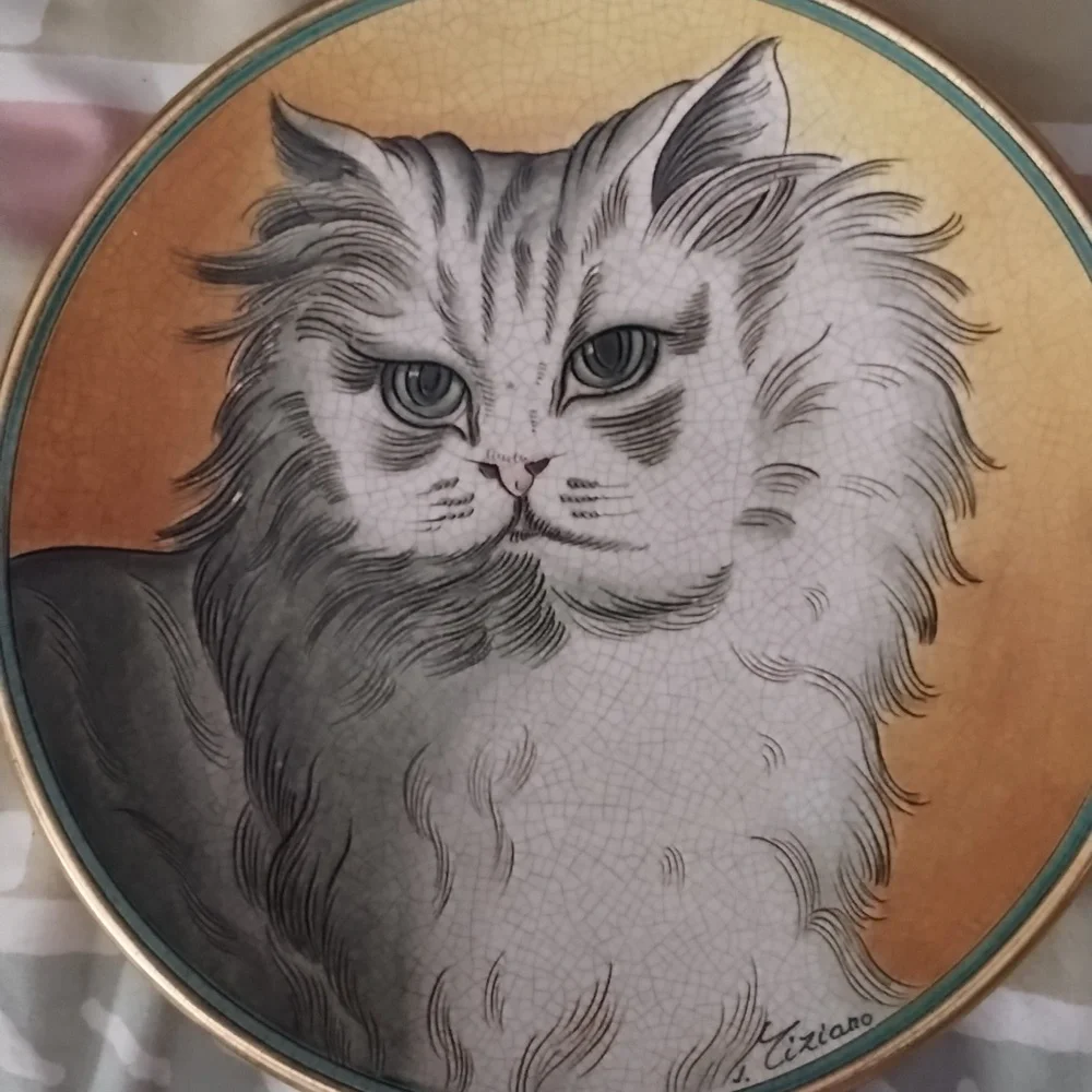My cat plate made in Italy this is 739 of 2,000 pieces